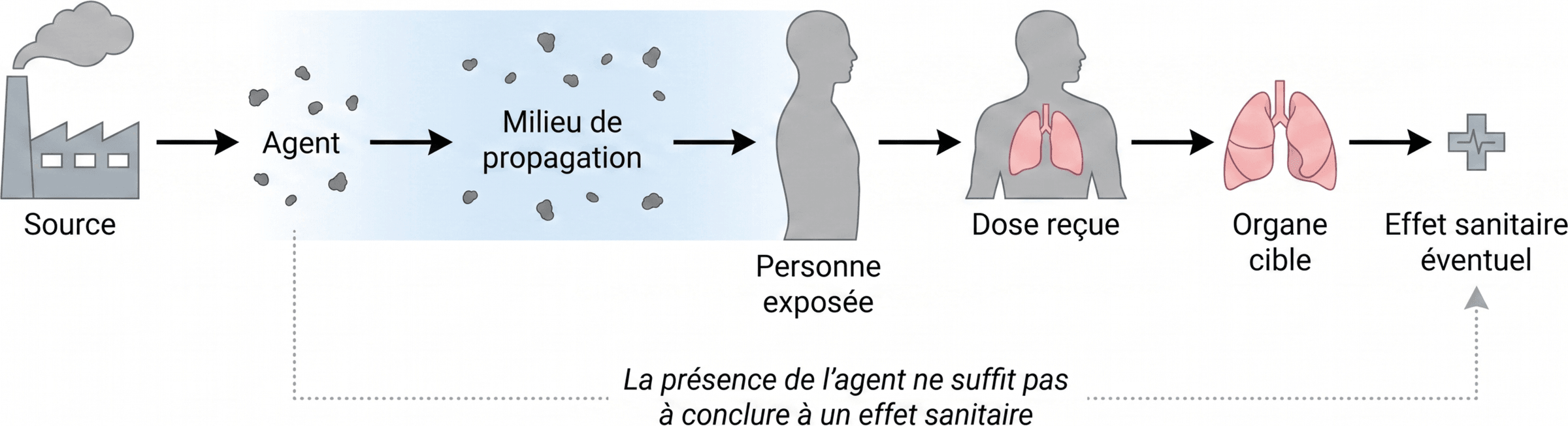 De la source à l'effet sanitaire